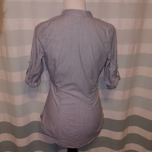 Striped, cotton button-up shirt - Picture 2 of 4